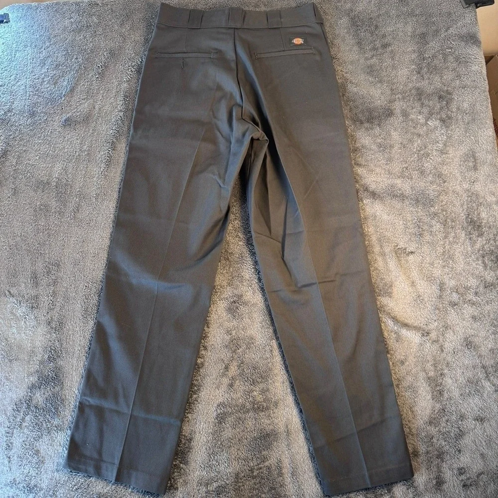 Dickies 874 Original Fit Mens Work Pants 33x32 Charcoal Gray Chino 874CH - Picture 4 of 6